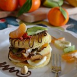 Pancakes di pandoro con crema di cacao e nocciole e frutta fresca – rid web_570